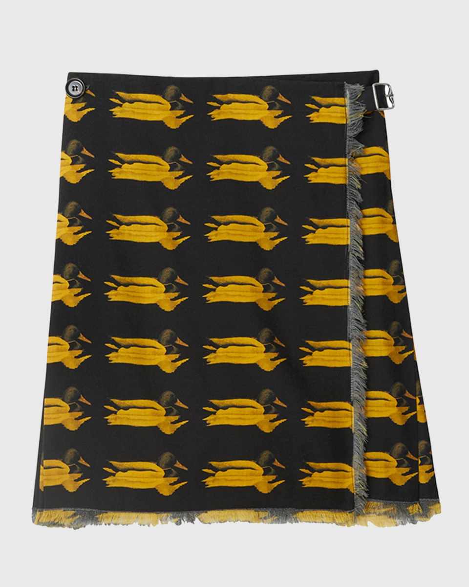 Wool Duck Kilt with Belted Detail